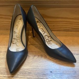 Sam Edelman Black Leather Stiletto Pumps
